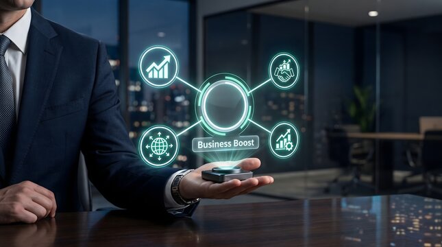 The future of business is here utilizing holographic technology to connect data and drive innovation in a modern workspace