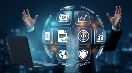 Obraz premium Corporate Procurement Anomaly Detection AI Dashboard 