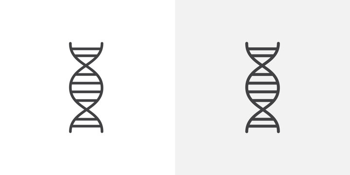 Genetic icon set for ui designs on white background
