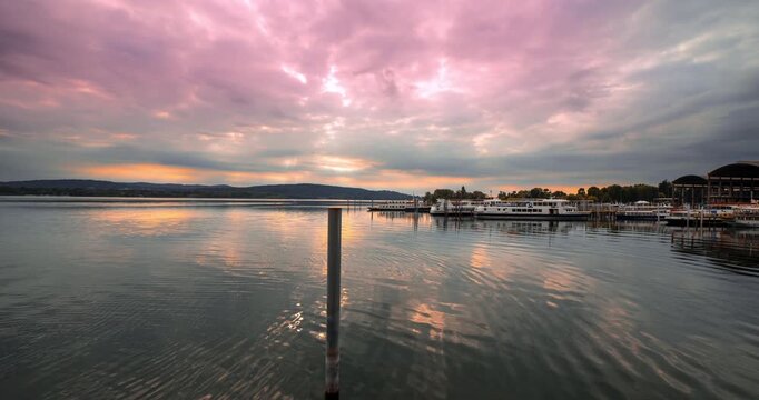 Motionlapse - Sunrise landscape in Arona, Italy.