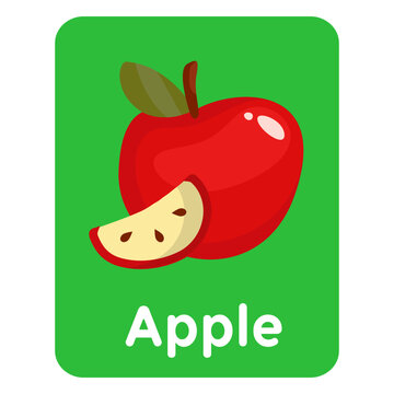 Apple vocabulary flashcard