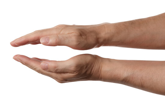Two Hands Cupped Together to Hold an Invisible Object
