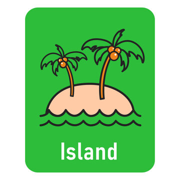 Island green flashcard