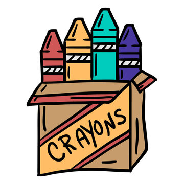 Crayon pack colorful illustration