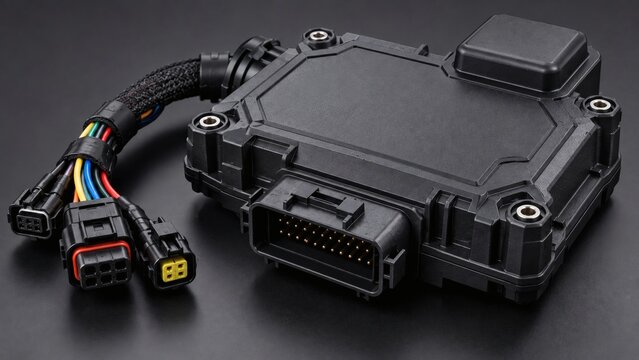 Compact IP68 Rugged Smart IoT GPS Telematics Control Module with Wiring Harness