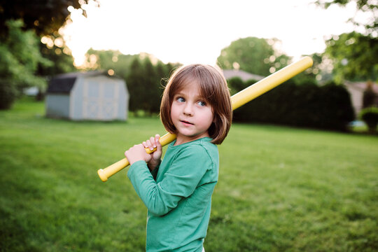 Girl with a Baseball Bat