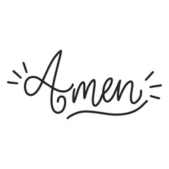 Obraz premium Amen religious lettering