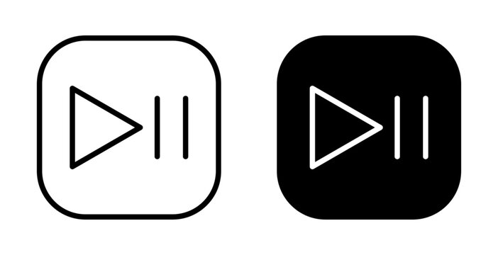 Play pause vector illustration collection