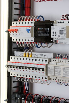 Circuit breakers from ABB to protect electrical loads from short-circuiting. 