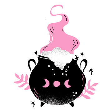 Witch cauldron textured