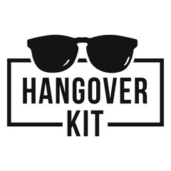 Obraz premium Hangover kit sunglasses funny quote