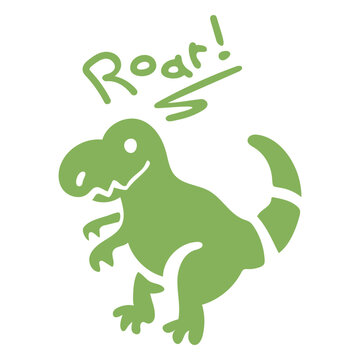 Roar t rex dinosaur flat