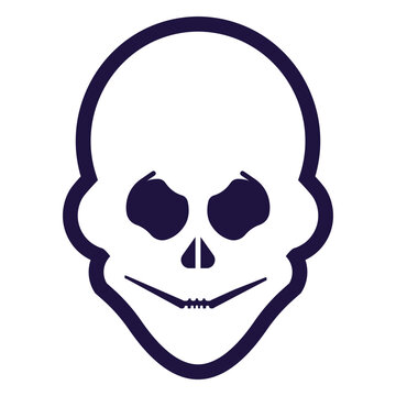 Evil skull stroke logo
