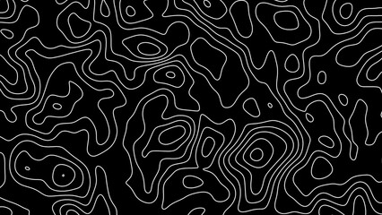 Fractal lines background. Topographic map like abstract backdrop © VectorShop