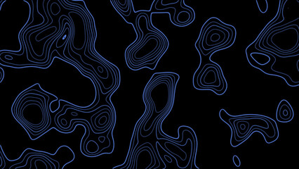Fractal lines background. Topographic map like abstract backdrop © VectorShop
