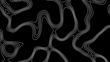 Fractal lines background. Topographic map like abstract backdrop © VectorShop