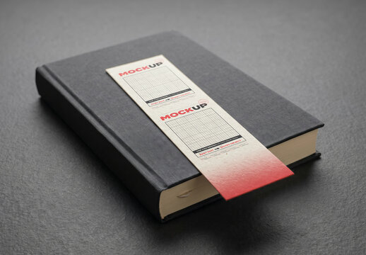 Bookmark on Book Design Branding Mockup