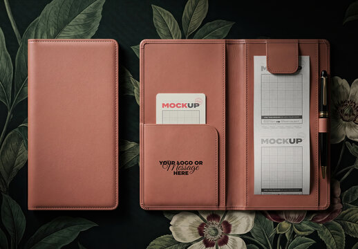 Restaurant Bill Presenter Set Mockup