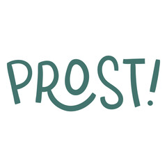Fototapeta premium Prost! hand written badge