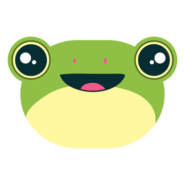 Smiling cute frog emoji