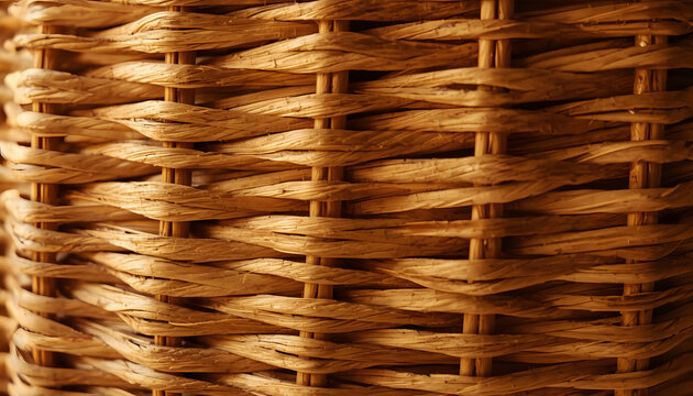 Woven rattan or wicker texture showing interlocking fiber design