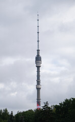 Obraz premium Ostankino TV Tower and beautiful Moscow panorama