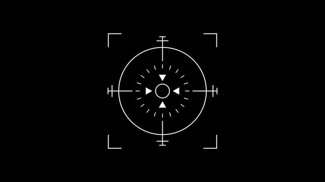 Crosshair target animation featuring reticle, aiming, targeting, sight, scope, precision, and focus.