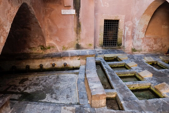 . Ancient Roman area for washing clothes in Cefalu, Sicily