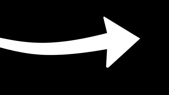Artistic White Paint Brush Stroke Animation Calligraphy Ink Smear Reveal on Black Background