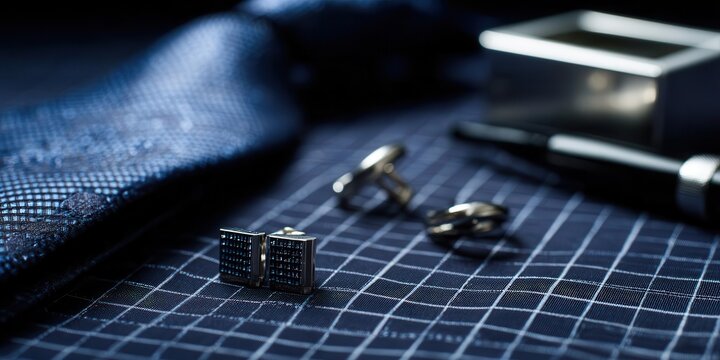 Elegant Mens Accessories Cufflinks, Tie, and Rings