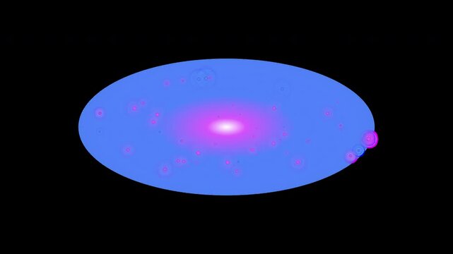 Animated pink nebula with scattered blue and pink dots, transparent background