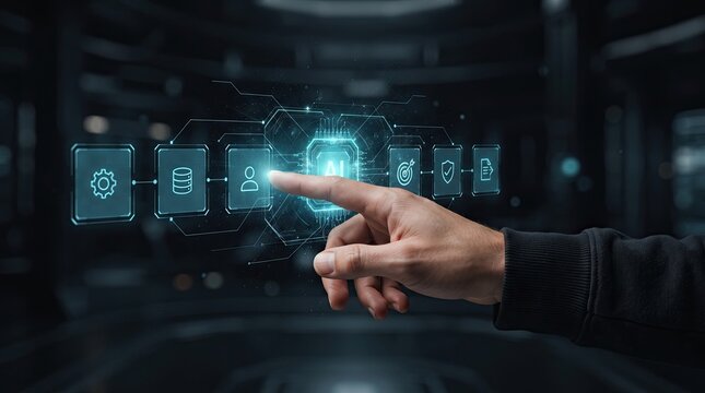 Interactive holographic display a futuristic interface for data visualization and control
