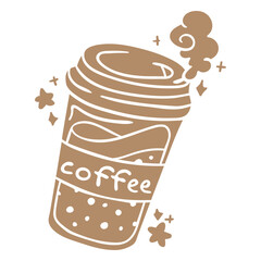 Obraz premium Ice coffee cup cut out