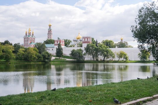 Novodevichiy convent. Overcast summer day