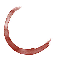 A red wine stain in a circular shape isolated on transparent background © Morium