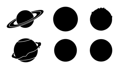 Cosmic Planets Collection, Celestial Bodies Icons, Space Exploration Graphics, Astronomy Vector Set © Aditya