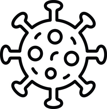 Microscopic virus cell structure showing detailed circular core and spikes with bacteria microorganism pathogen