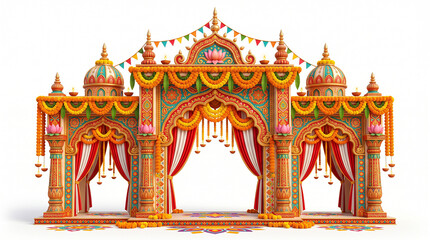 Fototapeta premium Traditional wedding mandap decoration