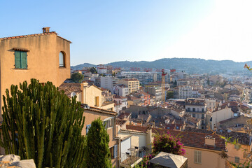 Obraz premium Cannes cityscape view from Le Suquet hill.