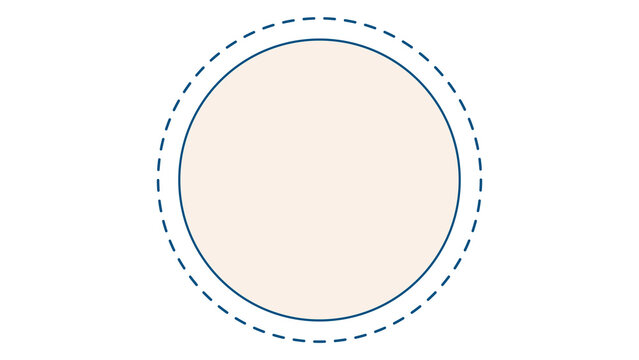 Circular badge or emblem with dashed border line design element dotted line web element logo base graphic design dashed circle icon shape element vector art minimalist