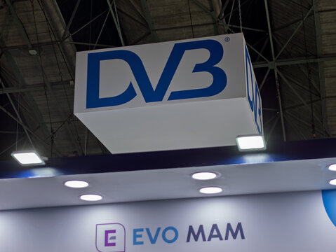 DVB Brand Display at Trade Exhibition for Technology