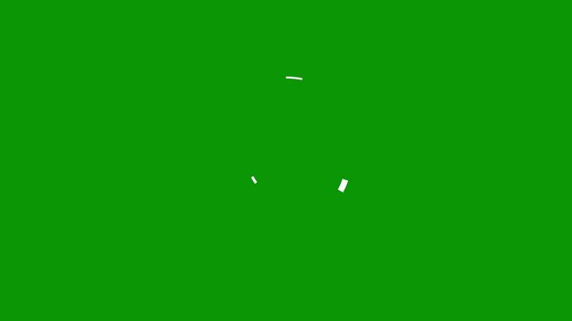 Abstract white circular lines animate on a contrasting green and black background with subtle motion