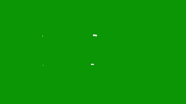 Animated loading circles and spinners in white on green screen with black background transitions motion graphics