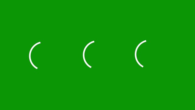 Green screen abstract shapes forming into circles during animation with subtle light changes