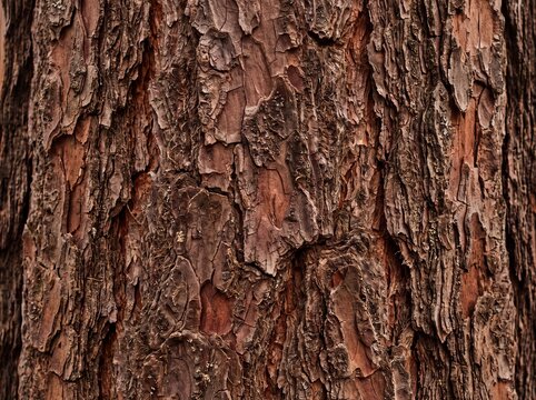Detailed close up of rough pine tree bark texture background