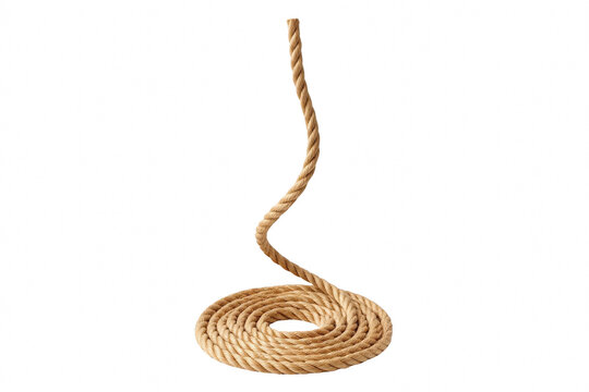 Coiled Natural Fiber Rope with Rising Strand