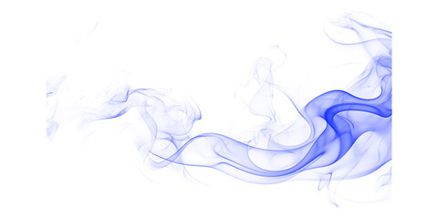 Fototapeta premium Abstract blue watercolor brush stroke graphic element with transparent background for digital design