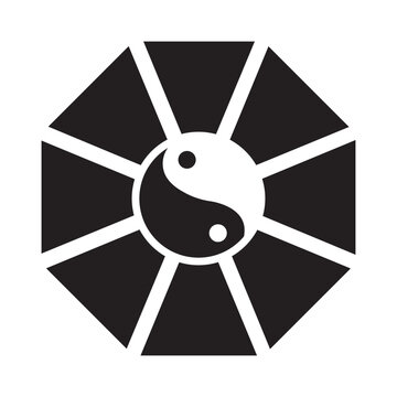 YIN YANG icon logo vec tor design template