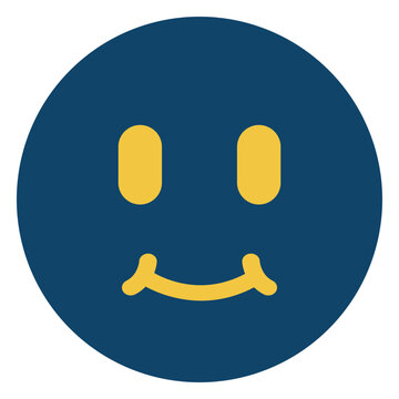 Blue emoji flat
