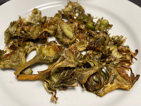 Artichokes Prepared and Served as a Mediterranean Vegetable Dish